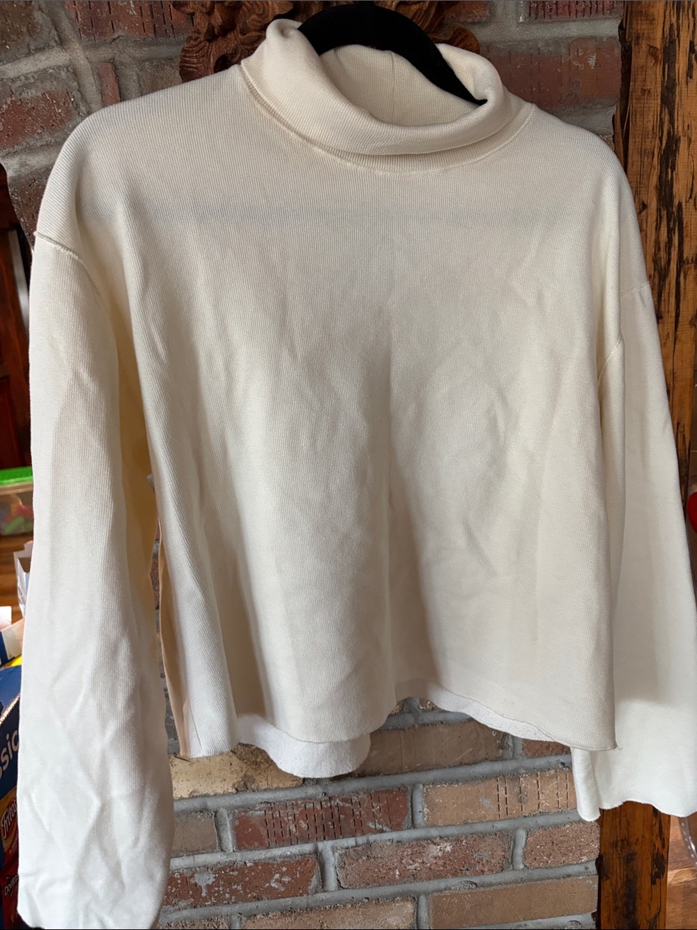 Zara Cream Funnel Neck Sweater